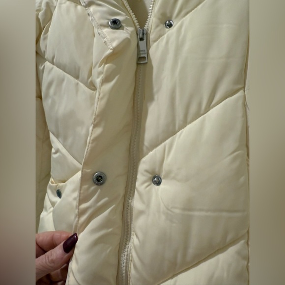 NWOT STEVE MADDEN Women's Cream Quilted Long Coat - Size XS - Picture 4 of 13